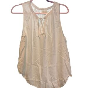 Cloth & Stone Women's Cream Sleeveless Top- Size Large
